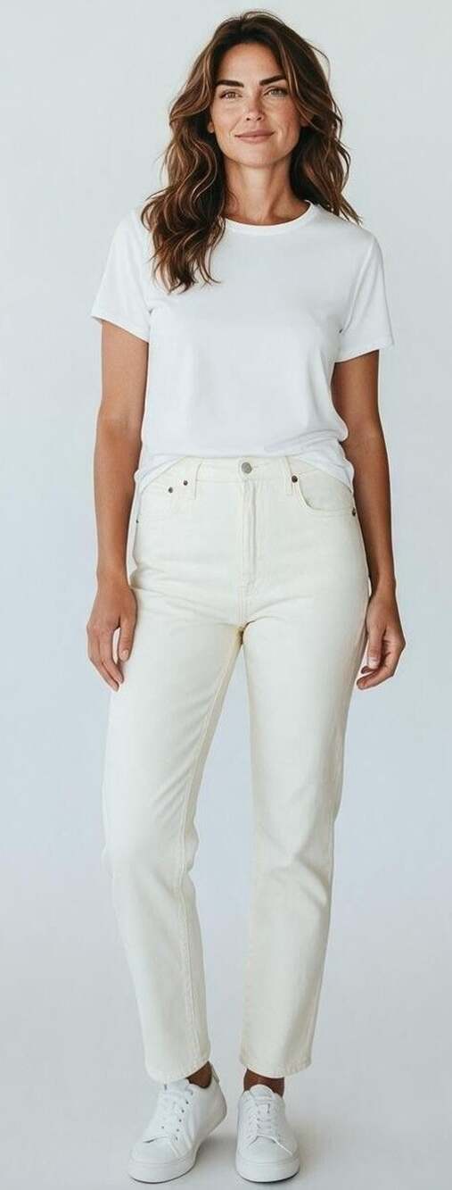 Agolde Straight Leg Jeans Size 31 White Cotton